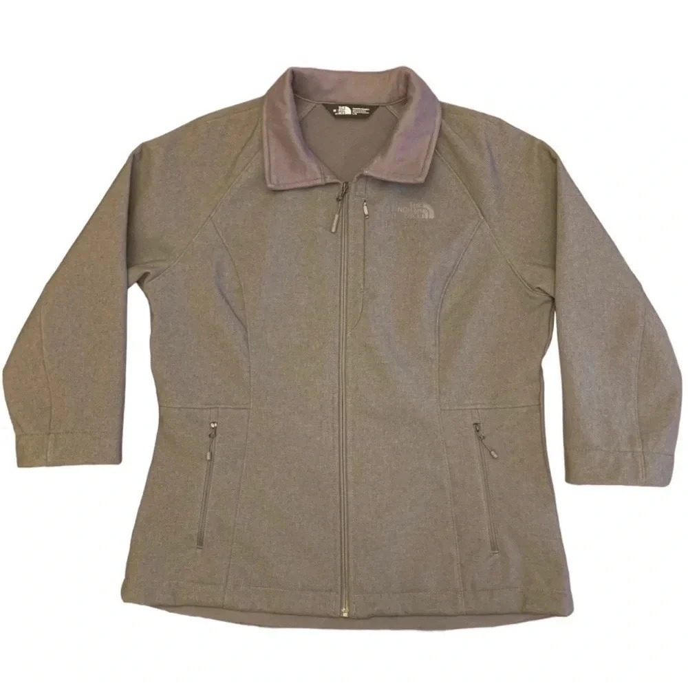 North Face Purple Softshell Windwall Jacket Women’s Size Large Quarter Sleeve